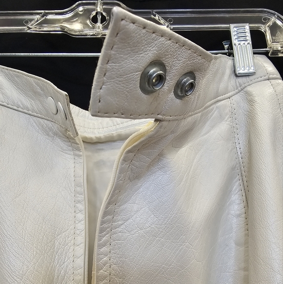Pencil, White, Leather, Skirt, 80s, 90s, Midi,  Vintage, Women's, Party, Wedding - Picture 4 of 7